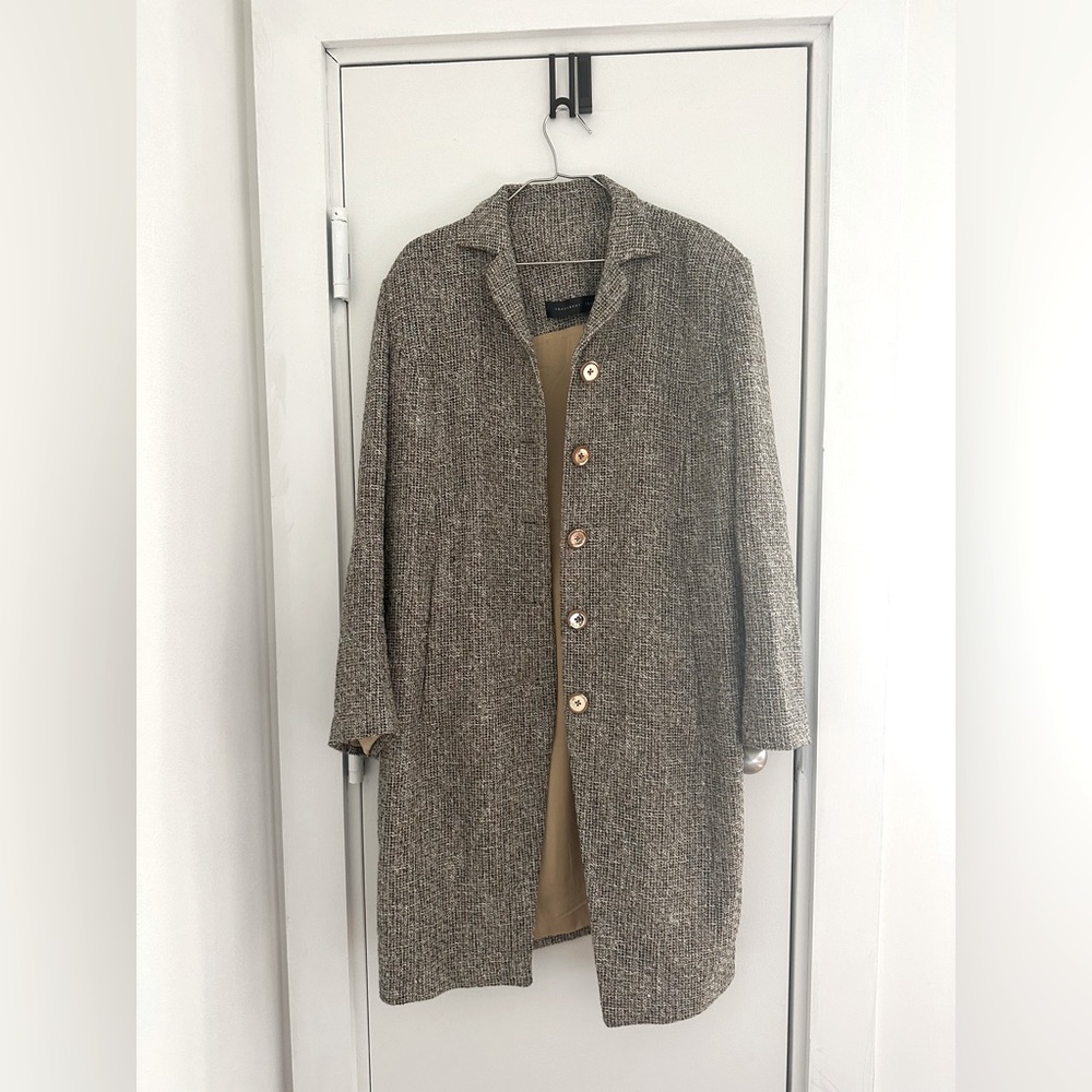 Theyskens Theory Loose Fit Tweed Coat size M